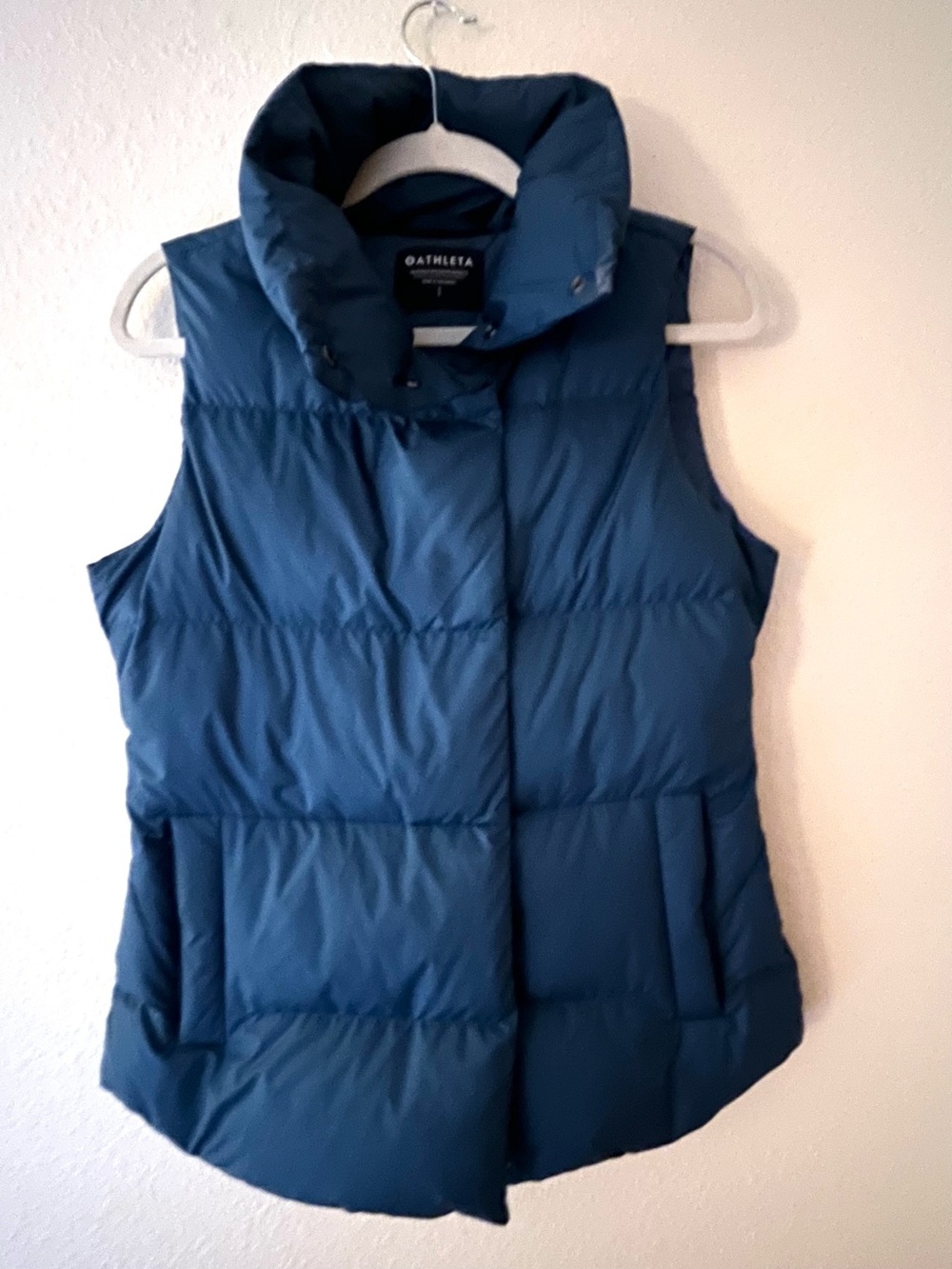 Athleta Downtown Puffer Vest in Sardinia Blue Women’s Size Small. - Picture 3 of 9